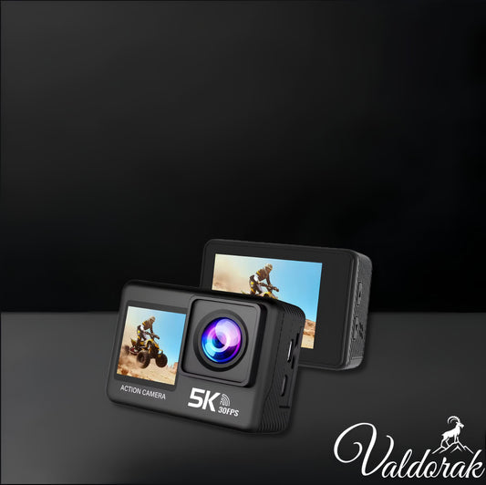 Caméra 5K Ultra HD randonnée Valdorak avec écran dual pour capturer des aventures en extérieur